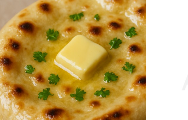 tandoori butter naan roti with butter