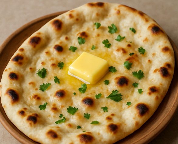 butter naan roti serv karte huye image