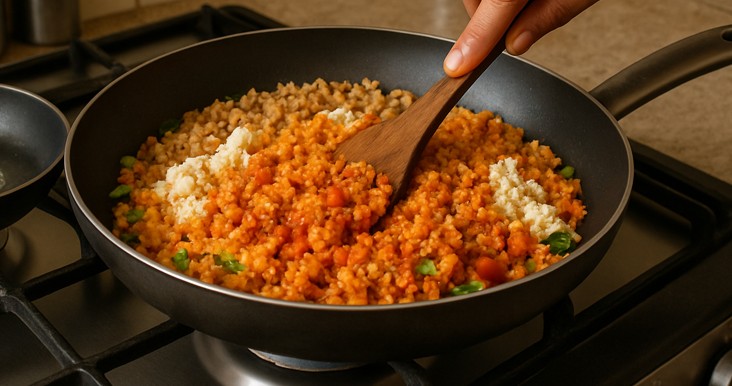 सॉस को मिक्सर में डालकर पीसते हुए, भारतीय किचन में