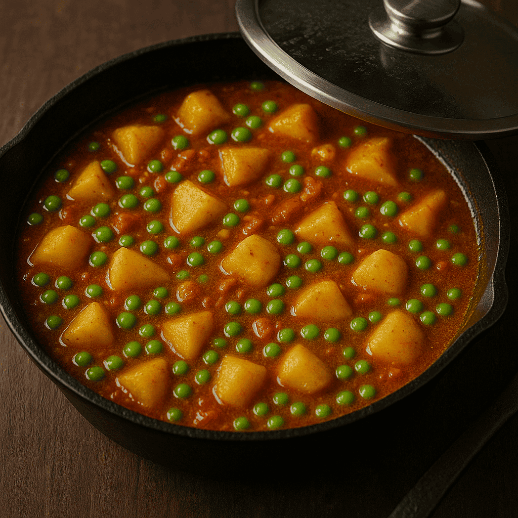 home made aloo matar sabji