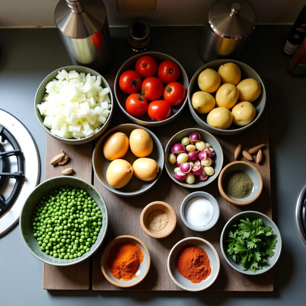 how to make aloo matar ki sabji