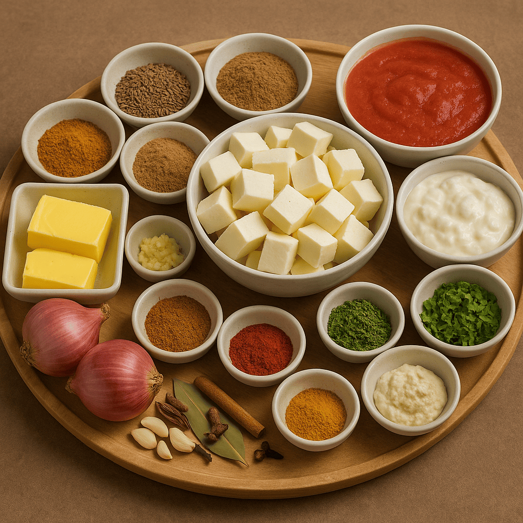 butter paneer masala ingredients