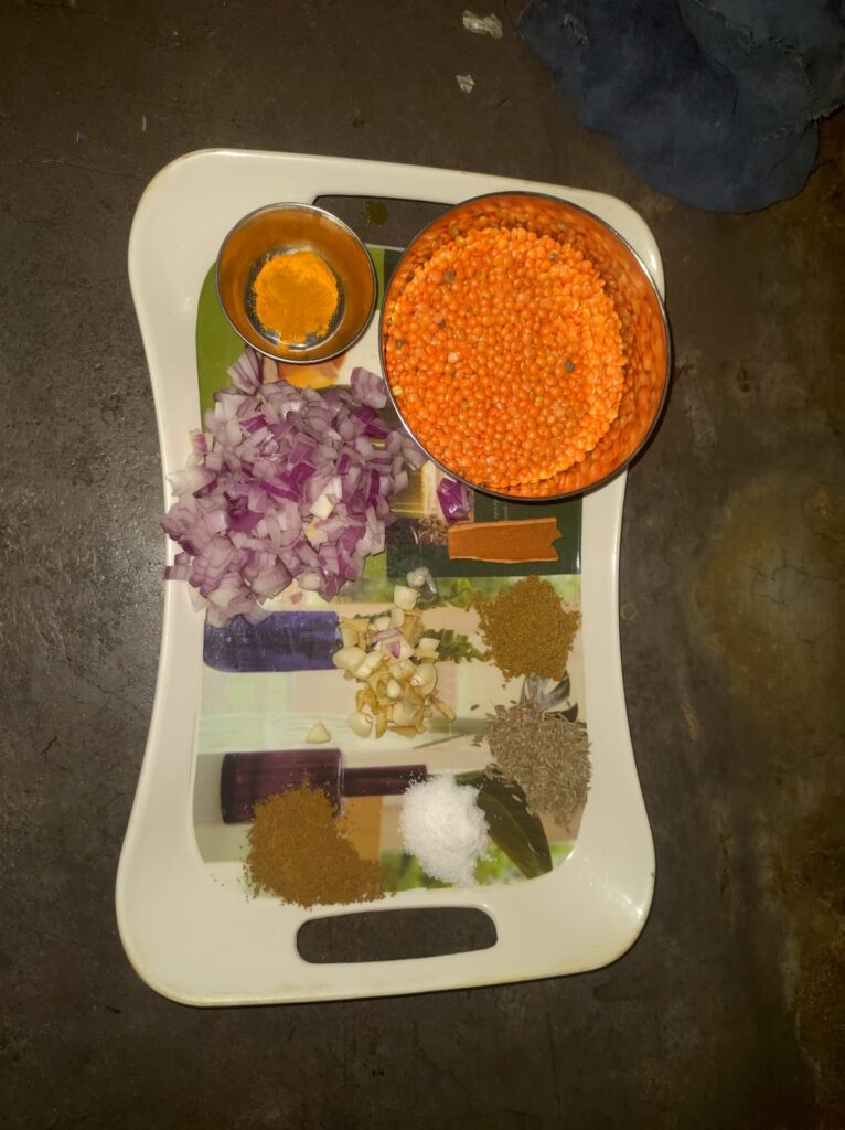 lal masoor dal ki sari sara saman