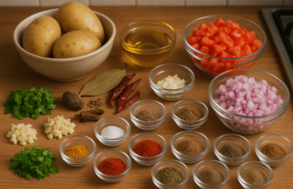 aloo gobi ki sabzi ka samgri